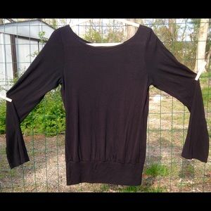 James PERSE Los Angeles scoop neck black tunic 4